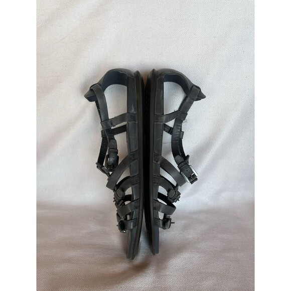 Ecco Gray Gladiator Flat Sandals, Open Toe, Covered Heel, Buckles Women  39/ 9 - Picture 8 of 12